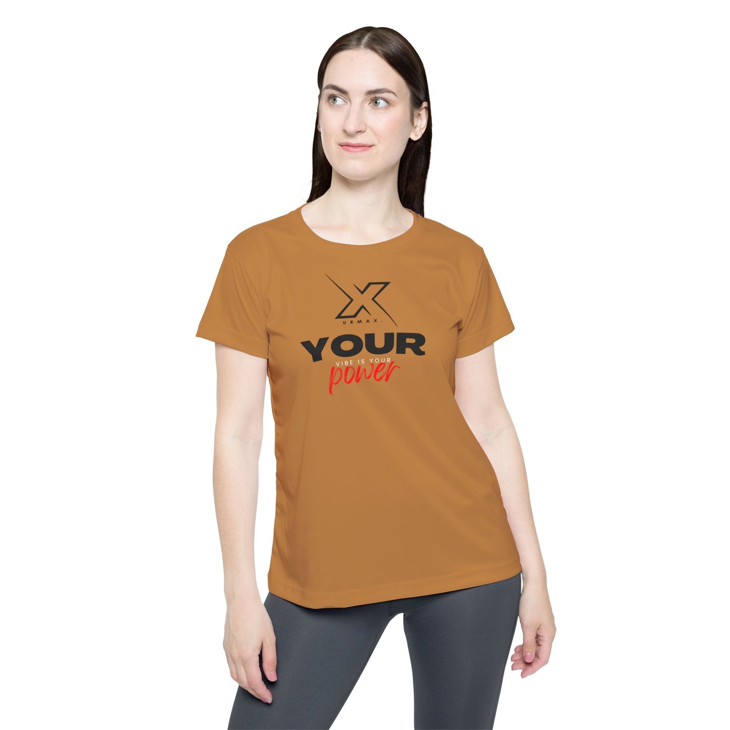 URMAX™ Women's Sports T-Shirt – Your Vibration is Your Strength | Fitness Clothing with Style