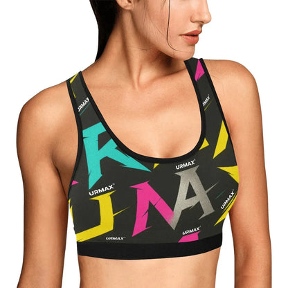 URMAX™ Neon Impact – Damen-Sport-BH mit vollflächigem Print