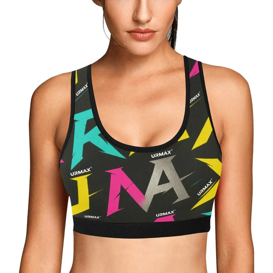 URMAX™ Neon Impact – Damen-Sport-BH mit vollflächigem Print
