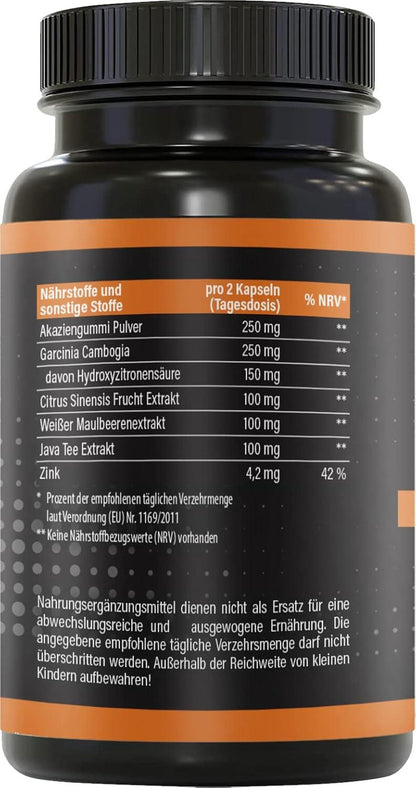 BRNR QUICK BRNR Schnelle Formel 6in1 mit Garcinia Cambogia, Stoffwechsel-Rezeptur mit Zink, 120 Kapseln - urmax
