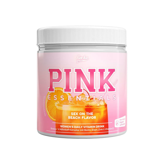 🌸 Rocka Nutrition PINK ESSENTIALS – 480 г | Витаминен комплекс за жени с биотин, желязо, цинк и витамин D 💖 Красота и здраве за коса, кожа и нокти | Подпомага костната плътност | Произведено в Германия - urmax
