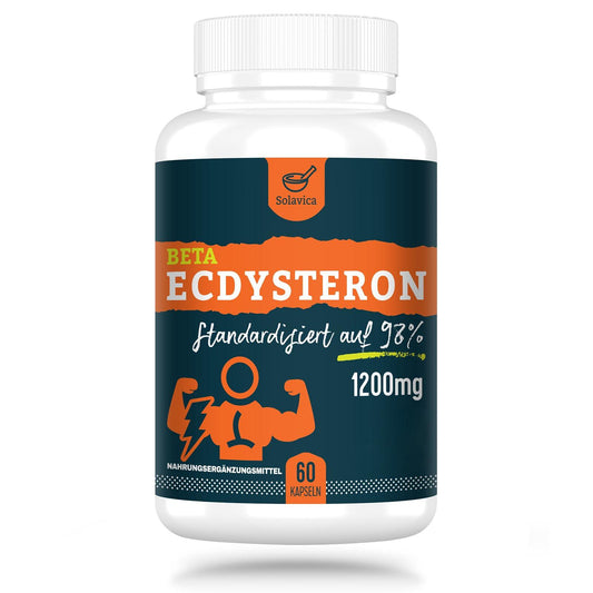 🌿 Solavica Beta-Ecdysteron 1200 mg | 60 Капсули | 98% Чистота | Растителен Произход 💪 Оптимална подкрепа за мускулния растеж и синтеза на протеини! - urmax