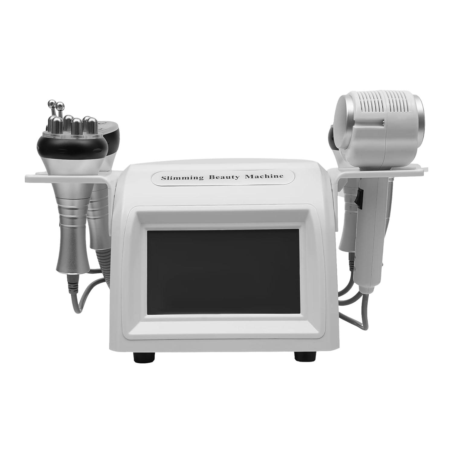 Donened - 6 in 1 Beauty Instrument, Fat Burning Machine, 40K Beauty Multipolar RF, Ultrasonic Cavitation Radio Frequency Device, for Face and Body - urmax