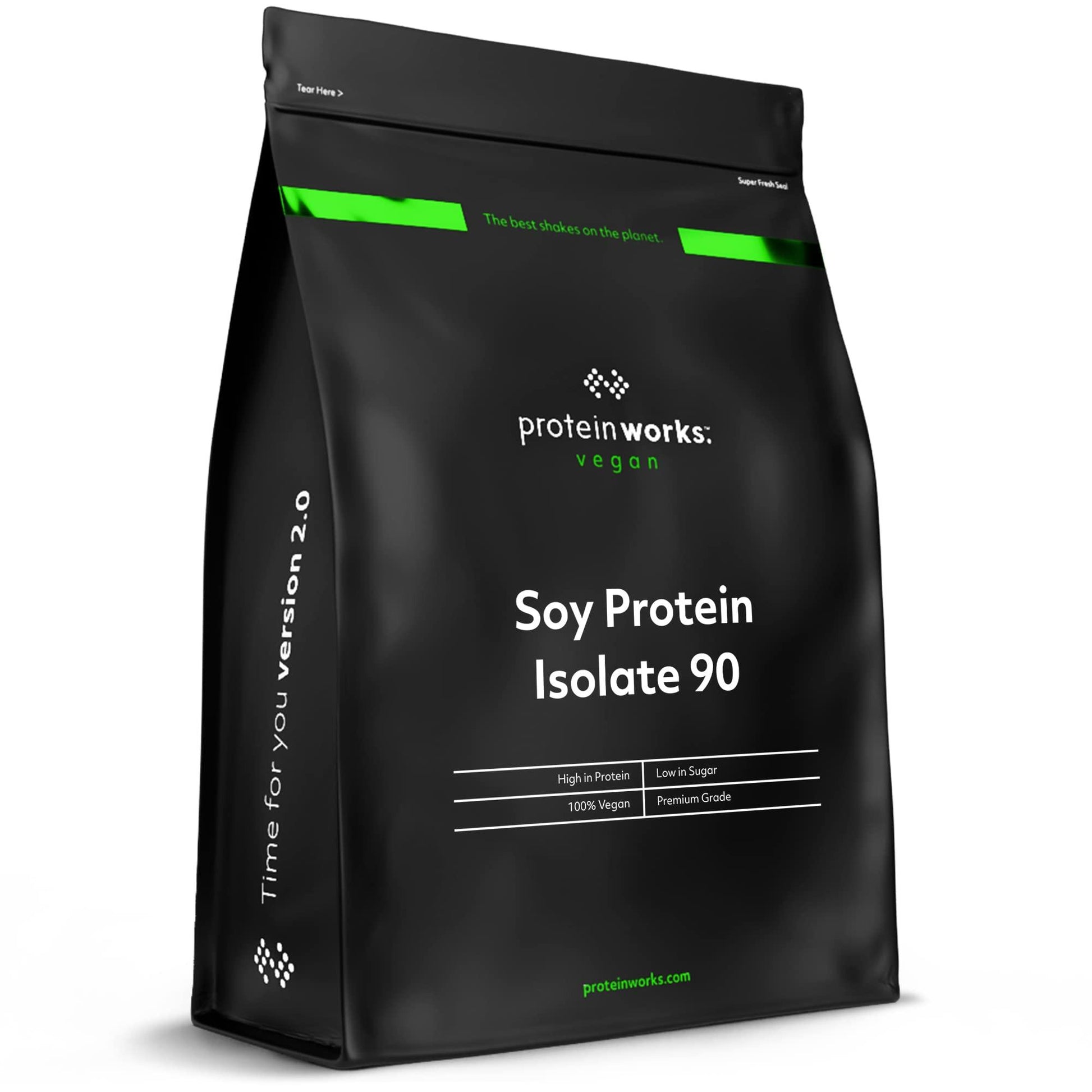 Protein Works Soja Protein 90 Изолат| 100% Веган, от устойчиво земеделие | Нискомаслено, без добавена захар | Без глутен | 2 кг, 1кг, 500гр - urmax