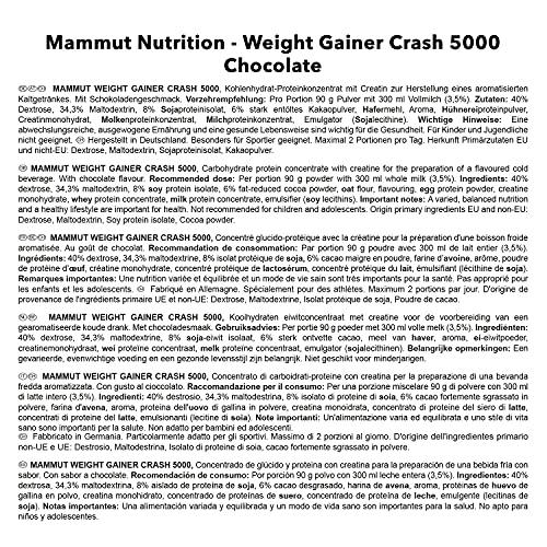 🏋️ Mammut Nutrition Crash Weight Gainer – 1400 г | 518 kcal/шейк | 80% Въглехидрати | 4-Компонентен Протеинов Комплекс 💪 Перфектен за Hardgainers, атлети и всеки, който иска ефективна мускулна маса! - urmax