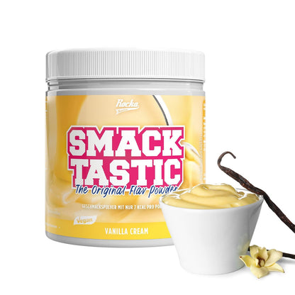 🍫 Rocka Nutrition Smacktastic – 250 г | Веганско вкусоподсилващо прахче с 11 kcal на порция | Вкус: Kiddy Schoko Choco Chip 💯 Невероятен вкус без компромиси | Подходящо за фитнес и диетично хранене | Без палмово масло, аспартам и лактоза - urmax