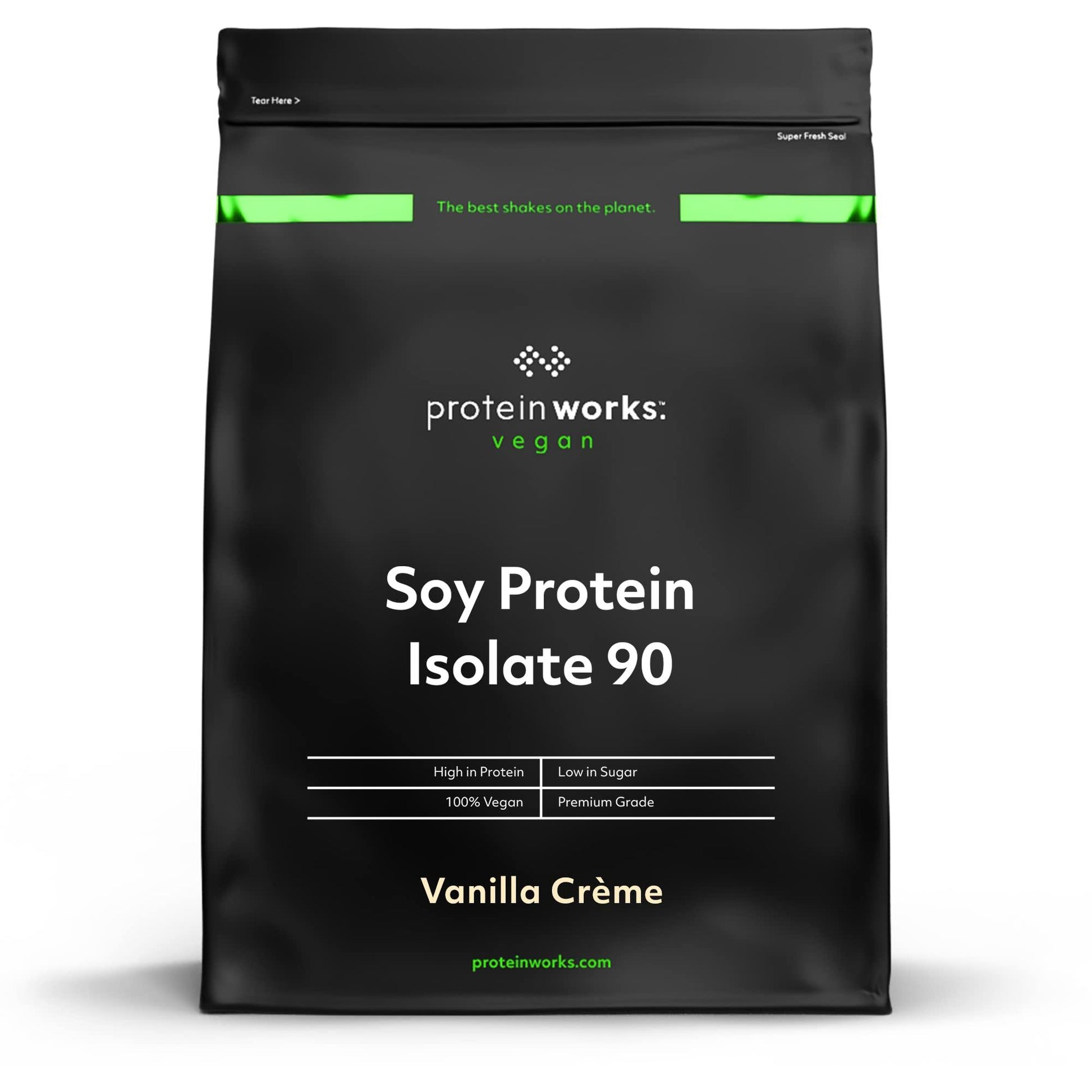 Protein Works Soja Protein 90 Изолат| 100% Веган, от устойчиво земеделие | Нискомаслено, без добавена захар | Без глутен | 2 кг, 1кг, 500гр - urmax