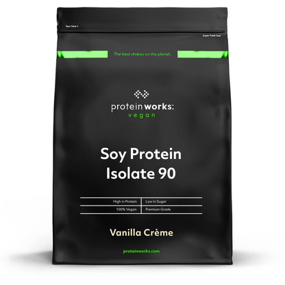 Protein Works Soja Protein 90 Изолат| 100% Веган, от устойчиво земеделие | Нискомаслено, без добавена захар | Без глутен | 2 кг, 1кг, 500гр - urmax