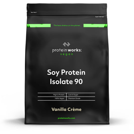 Protein Works Soja Protein 90 Изолат| 100% Веган, от устойчиво земеделие | Нискомаслено, без добавена захар | Без глутен | 2 кг, 1кг, 500гр - urmax