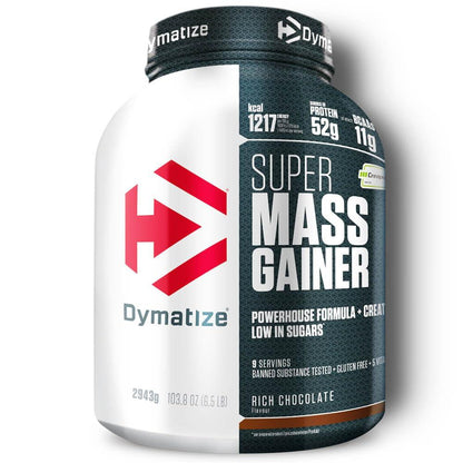 Dymatize Super Mass Gainer Cookies & Cream 2943g - Weight-Gainer Pulver + Kohlenhydrate, Creapure Kreatin, BCAAs und Casein - urmax