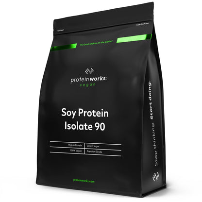Protein Works Soja Protein 90 Изолат| 100% Веган, от устойчиво земеделие | Нискомаслено, без добавена захар | Без глутен | 2 кг, 1кг, 500гр - urmax