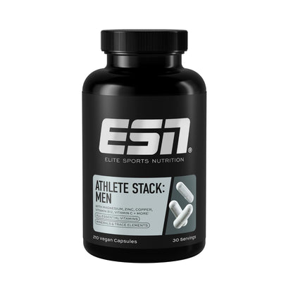 ESN Athlete Stack Men, 210 Kapseln, Alle essentiellen Vitamine und Mineralstoffe, Vegan, Geprüfte Qualität - Made in Germany - urmax