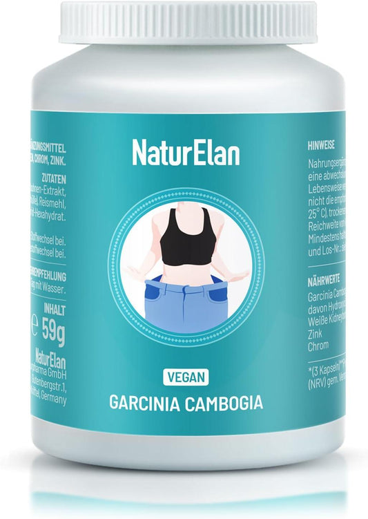 Stoffwechsel-Kapsel Unterstützung 4-in-1 - Hochdosiert mit Garcinia Cambogia-Extrakt, weiße Kidneybohnen Extrakt, Zink&Chrom, 120 vegan Kapseln - urmax