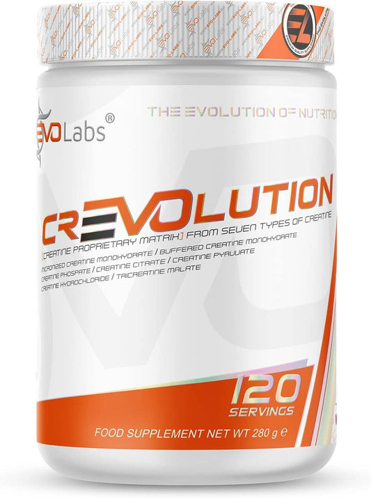 EVOLabs® CrEVOlution Kapseln - Mehrkomponenten Kreatin für Kraft & Ausdauer - Muskelwachstum unterstützen durch Creatin - Kreatin Matrix für deinen maximalen MUSKEL-BOOST (240 Kapseln) - urmax