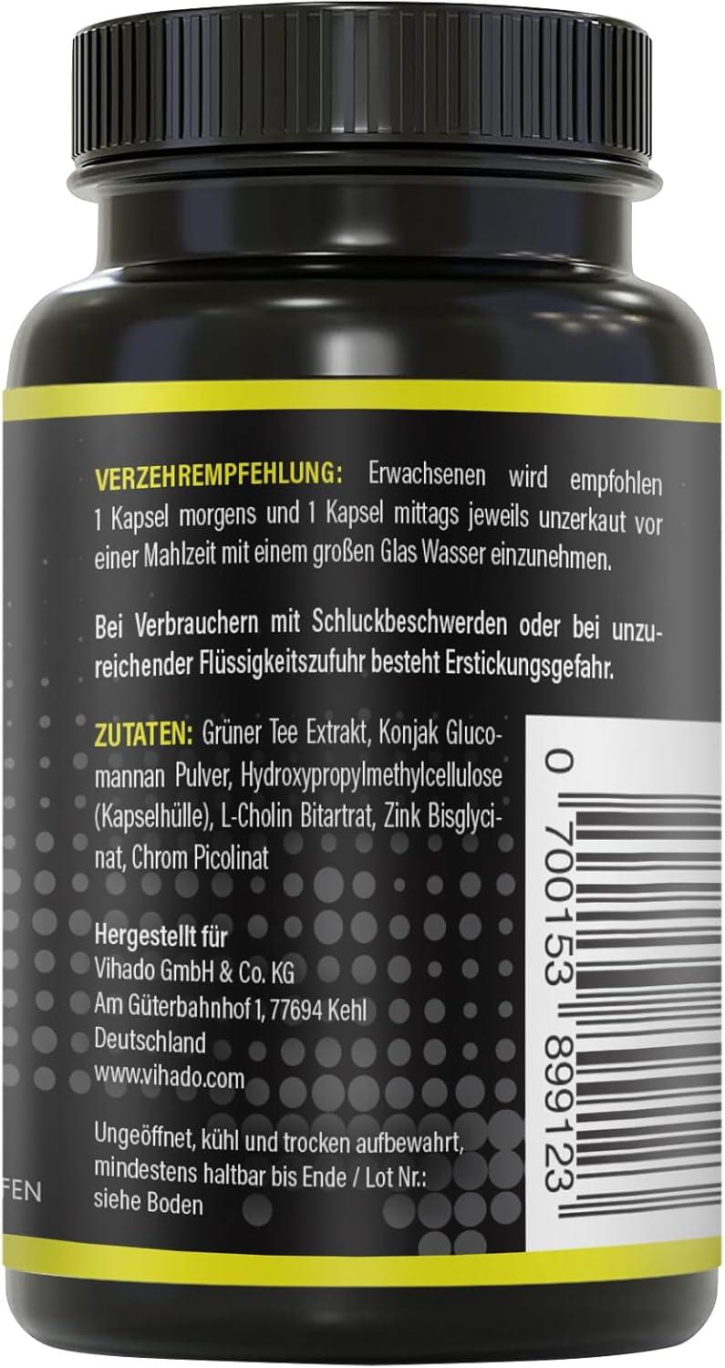 BRNR Easy BRNR Light Formula 5-in-1, Metabolic Treatment with Choline, Blood Sugar Level Formula with Chrome, Fibre Glucomannan, Green Tea Extract, 120 Capsules - urmax