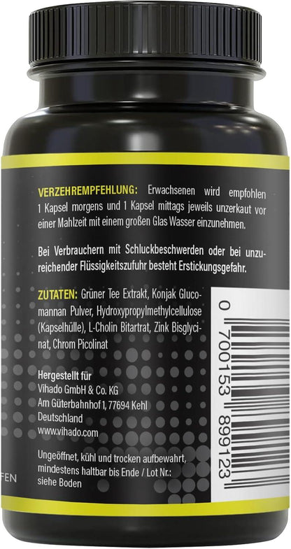 BRNR Easy BRNR Light Formula 5-in-1, Metabolic Treatment with Choline, Blood Sugar Level Formula with Chrome, Fibre Glucomannan, Green Tea Extract, 120 Capsules - urmax