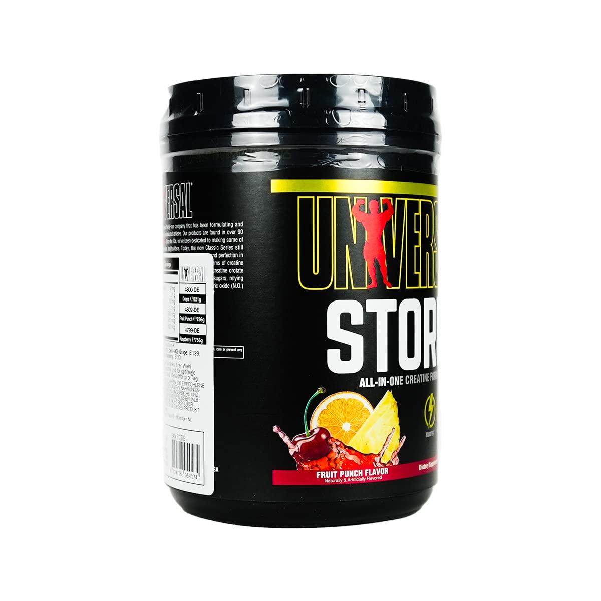 Universal Nutrition Storm Fruit Punch Powder | Creatine-Matrix Kreatin | Muskelaufbau - urmax