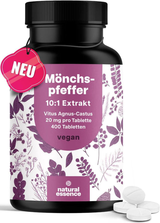 Mönchspfeffer Hochdosiert - 400 Таблетки, 20mg на Таблетка – Натурална подкрепа за женското здраве 💖 Хормонален баланс и емоционално благополучие – естествено и ефективно! - urmax