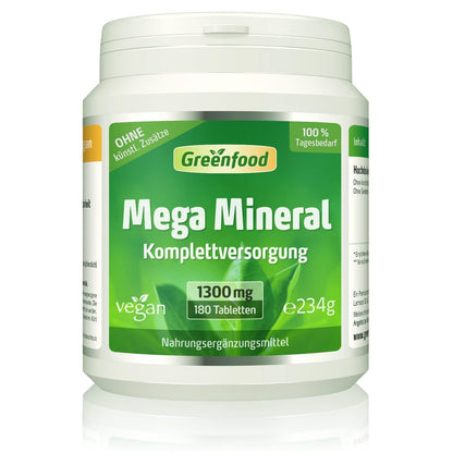 Greenfield Wild Mega Mineral Day Essential Minerals and Trace Elements needed, Tablets, Hochdosiert – High Organic Availability, , , - urmax