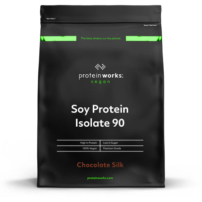 Protein Works Soja Protein 90 Изолат| 100% Веган, от устойчиво земеделие | Нискомаслено, без добавена захар | Без глутен | 2 кг, 1кг, 500гр - urmax