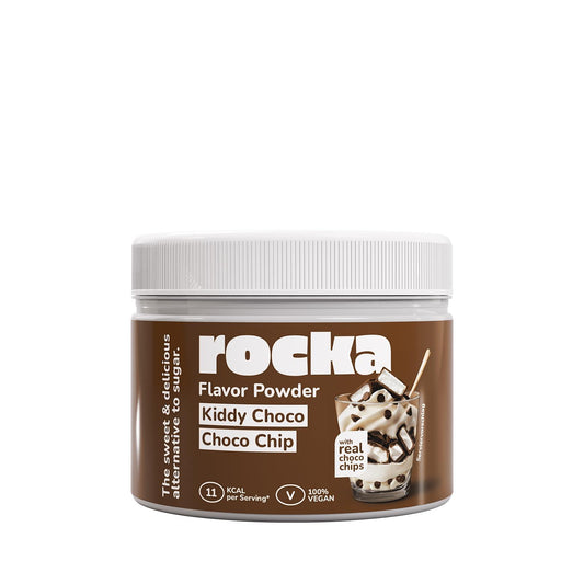 🍫 Rocka Nutrition Smacktastic – 250 г | Веганско вкусоподсилващо прахче с 11 kcal на порция | Вкус: Kiddy Schoko Choco Chip 💯 Невероятен вкус без компромиси | Подходящо за фитнес и диетично хранене | Без палмово масло, аспартам и лактоза - urmax