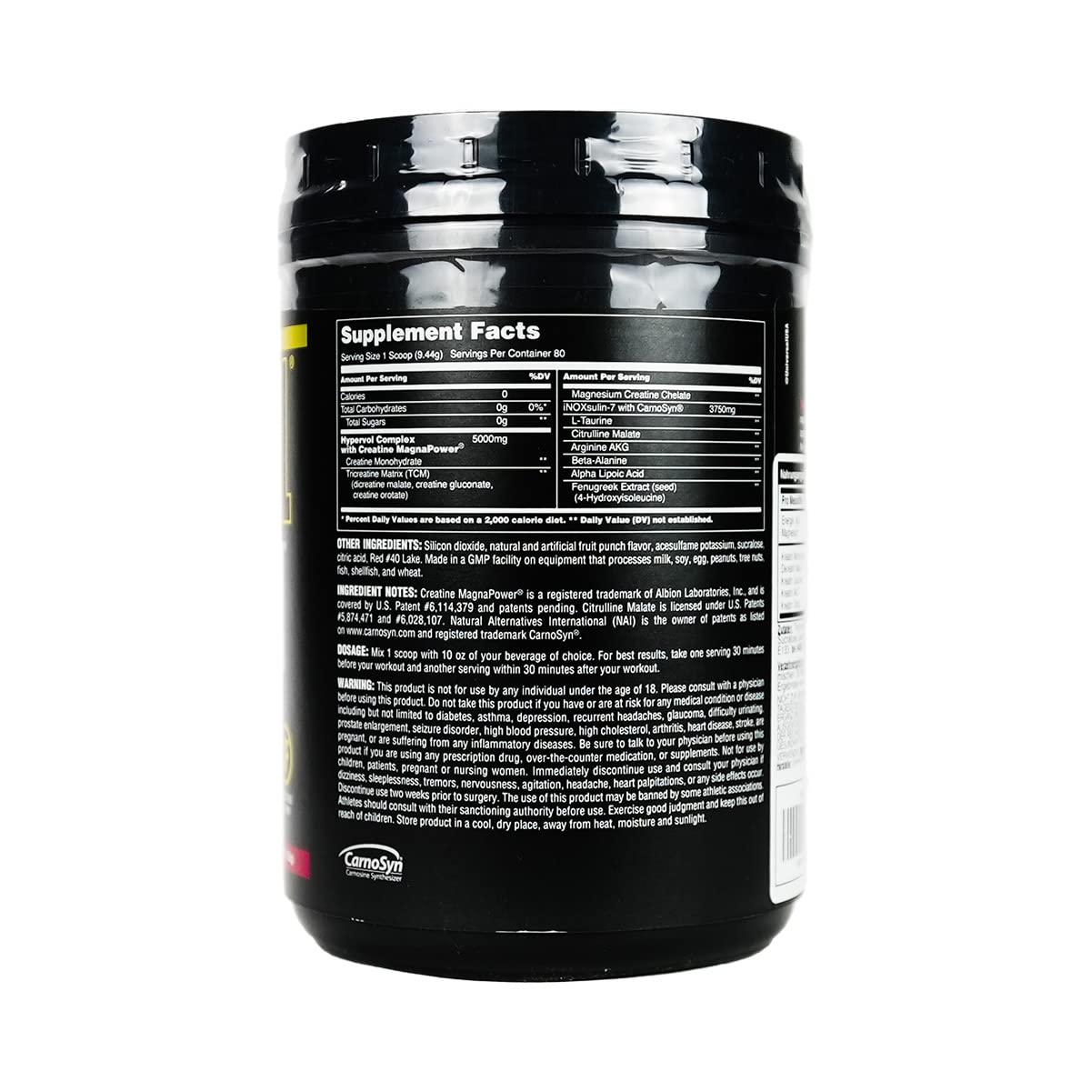 Universal Nutrition Storm Fruit Punch Powder | Creatine-Matrix Kreatin | Muskelaufbau - urmax