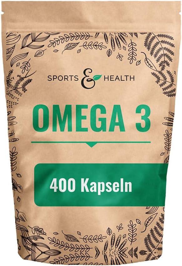 Omega 3 Kapseln Hochdosiert – 400 Fischöl Kapseln Hochdosiert - Reines Omega 3 Öl Aus Nachhaltigem Fischfang – 1000mg Omega3 Fettsäuren Pro Kapsel – Mit Omega 3 Triglyceride EPA DHA - urmax