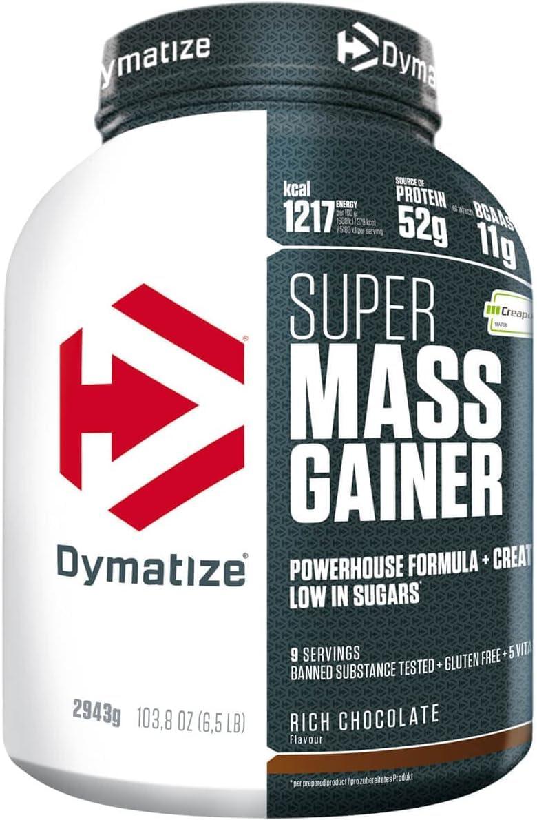 Dymatize Super Mass Gainer Cookies & Cream 2943g - Weight-Gainer Pulver + Kohlenhydrate, Creapure Kreatin, BCAAs und Casein - urmax