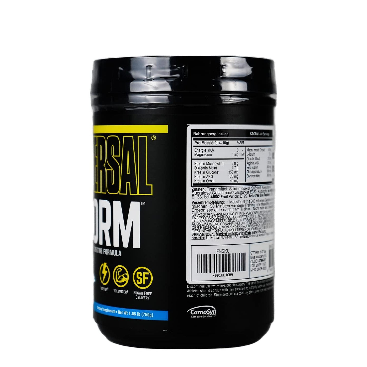 Universal Nutrition Storm Fruit Punch Powder | Creatine-Matrix Kreatin | Muskelaufbau - urmax