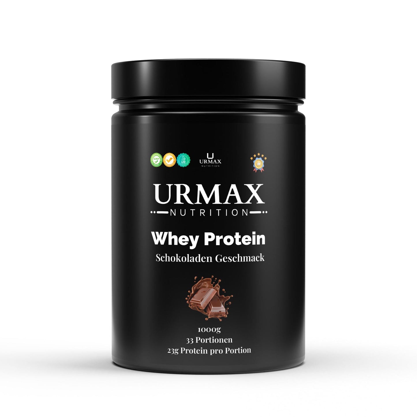 Premium Whey Protein – Шоколад – 1000 g Плътен шоколадов вкус + висококачествен суроватъчен протеин – перфектната формула за сила и възстановяване! - urmax