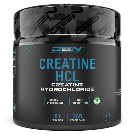 Creatine HCL - 180 Capsules - High Dose with 3000 mg - Pure Creatine Hydrochloride - High Absorption - High Bioavailability - Vegan - urmax