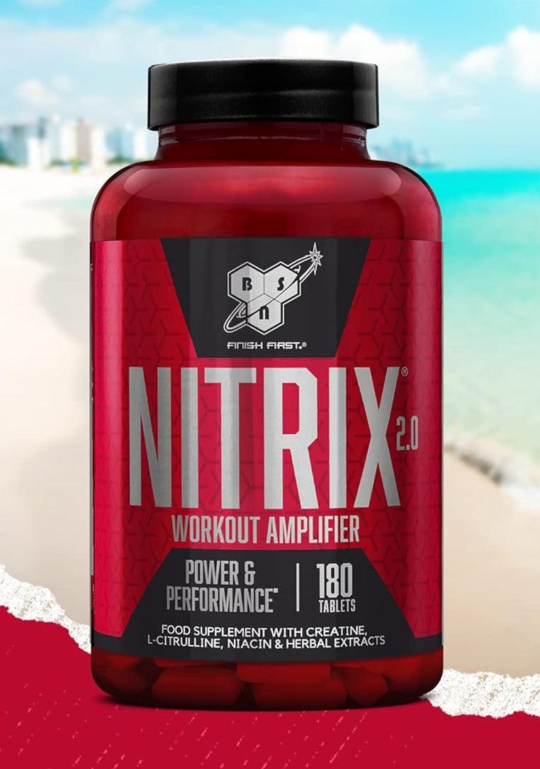🔥 BSN Nitrix 2.0 – Мощен Азотен Бустер за По-Интензивни Тренировки | 180 Капсули | 60 Дози 💪 Повиши силата, издръжливостта и енергията си с азотния оксид бустер на BSN! - urmax