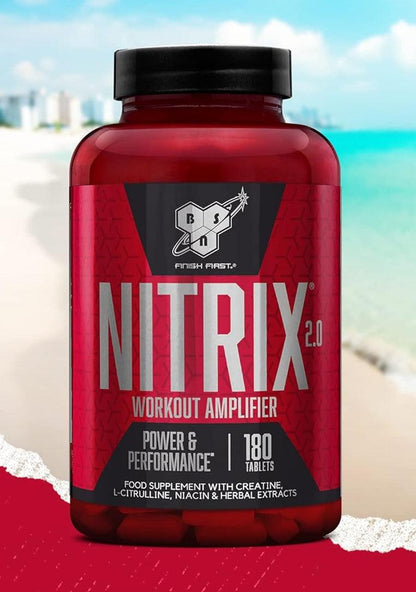 🔥 BSN Nitrix 2.0 – Мощен Азотен Бустер за По-Интензивни Тренировки | 180 Капсули | 60 Дози 💪 Повиши силата, издръжливостта и енергията си с азотния оксид бустер на BSN! - urmax
