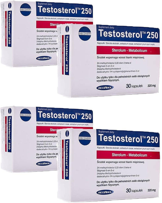 🔥 Megabol Testosterol 250 – 4x опаковки | 120 капсули | Натурален тестостеронов бустер 🏆 ЗАДВИЖИ СИЛАТА СИ – ПОДОБРЕНА МУСКУЛНА МАСА, ЕНЕРГИЯ И ИЗДРЪЖЛИВОСТ! - urmax