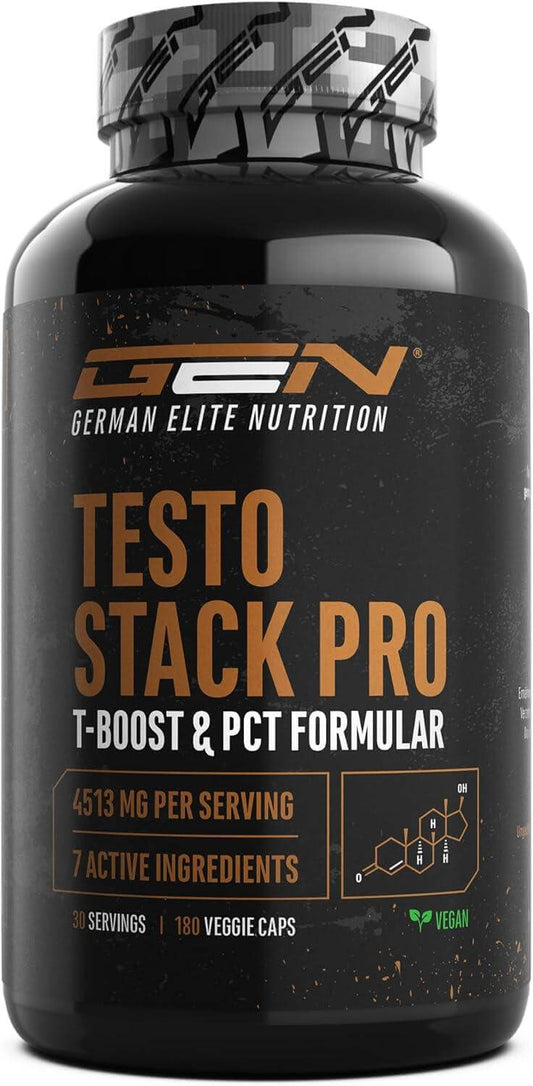 Testo Stack Pro - Екстра Силен Натурален T-Boost Комплекс | 180 Веган Капсули 🔥 Високоефективна формула с Turkesteron, Ecdysteron, Fadogia Agrestis, Tribulus, Hericium и Бор! - urmax