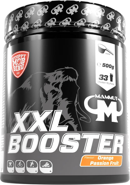 🔥 Mammut XXL Booster – 500 г | Предтренировъчен бустер с креатин, BCAA, бета-аланин, аргинин и таурин | Витаминен и минерален комплекс 🏆 ЕКСПЛОЗИВНА ЕНЕРГИЯ, СТРАХОТНА ИЗДРЪЖЛИВОСТ И МАКСИМАЛЕН "ПЪМП"! - urmax