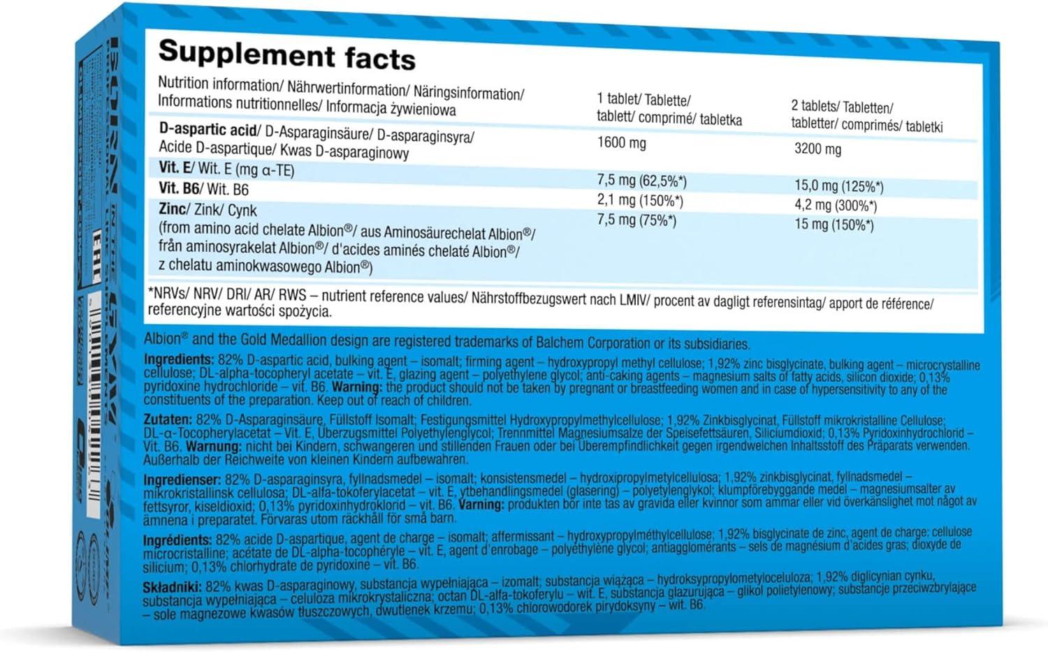 DAA XTREME 60 Tabletten | Testosteron-Booster | Testosteron-Booster für Männer | Anabole Pillen für Muskelwachstum - urmax