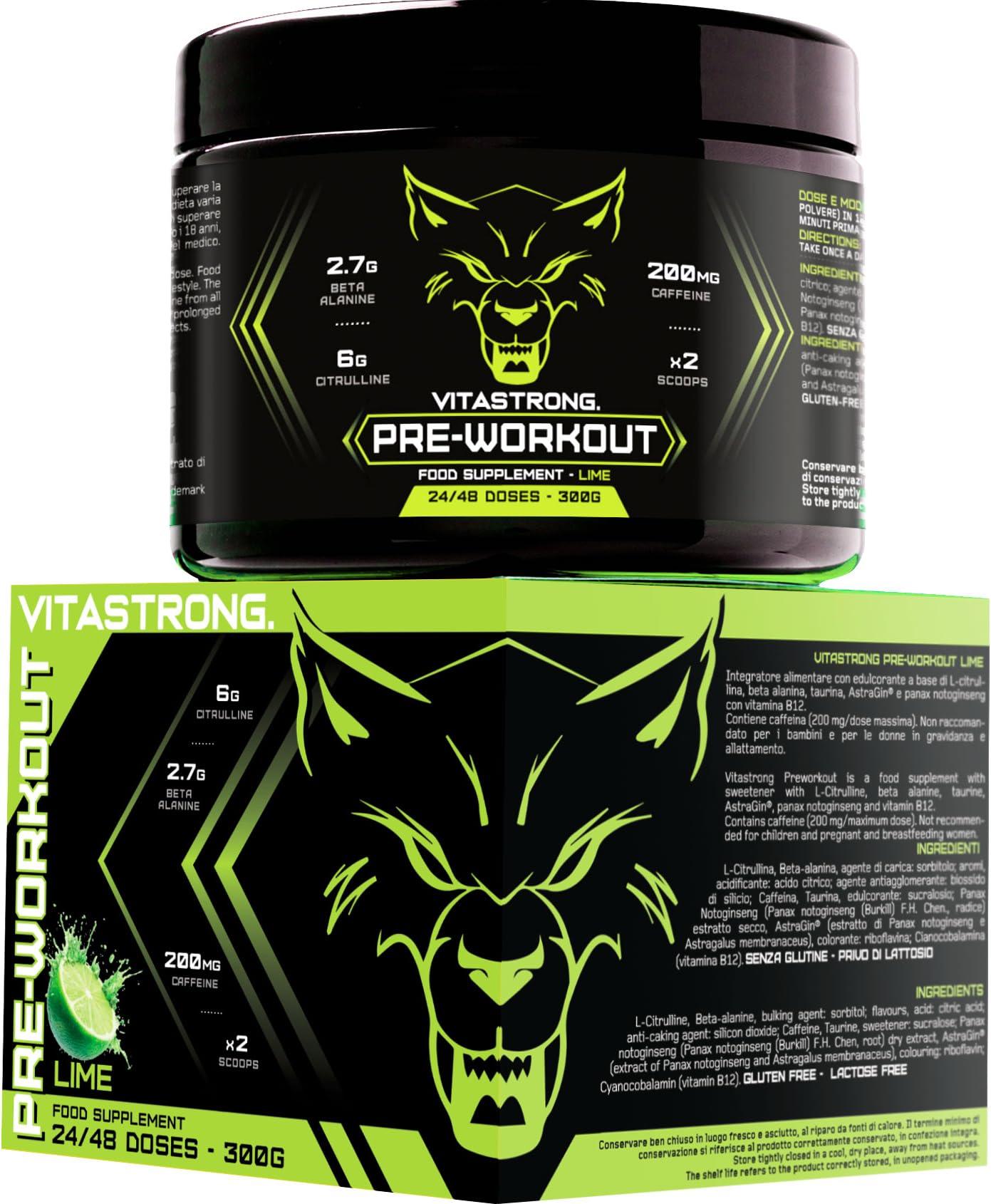 🔥 Vitastrong Pre Workout – 300 г | 24 дози | Портокалов вкус 🏋️‍♂️ Енергия, издръжливост и максимална концентрация за всяка тренировка! - urmax