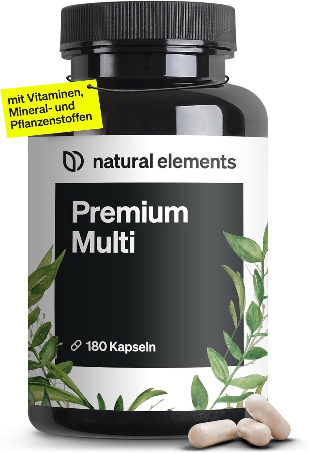 Premium Multivitamin – 180 hochdosierte Komplex-Kapseln – wertvolle Vitamine A-Z – Premium-Rohstoffe – mit Bioaktiv-Formen – ohne unnötige Zusätze – in Deutschland produziert & laborgeprüft - urmax