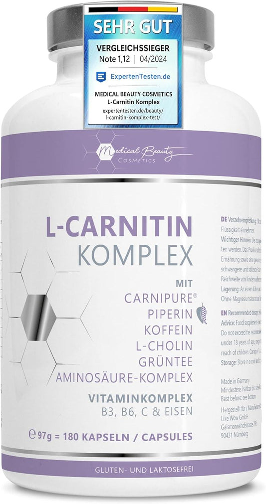 🔥 L-Carnitin Premium-Komplex – 180 капсули с Carnipure®, витамини и натурални екстракти 💪 Енергия, издръжливост и метаболитна подкрепа за активни хора и спортисти! - urmax