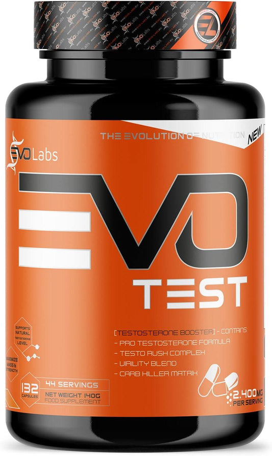 EVOLabs® TEST 132 Kapseln - Maximale Testosteron-Steigerung für Energie, Vitalität & Muskelaufbau - Testosteron Booster mit Zink, Tribulus und D-Asparaginsäure (DAA) - urmax