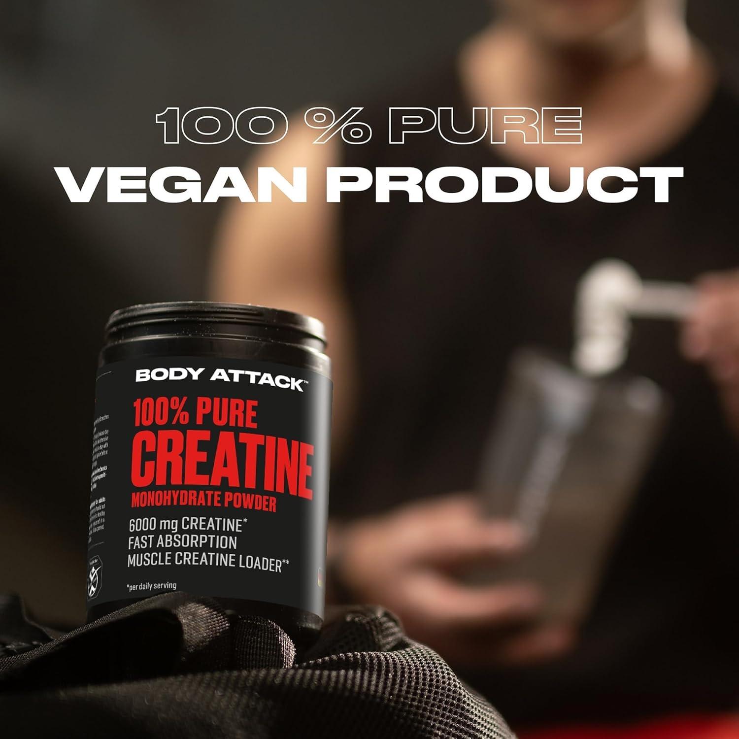 Body Attack 100 Pure Creatine Capsules, 240 Capsules, 1 Pack (1 x 221g) 24842 500g - urmax