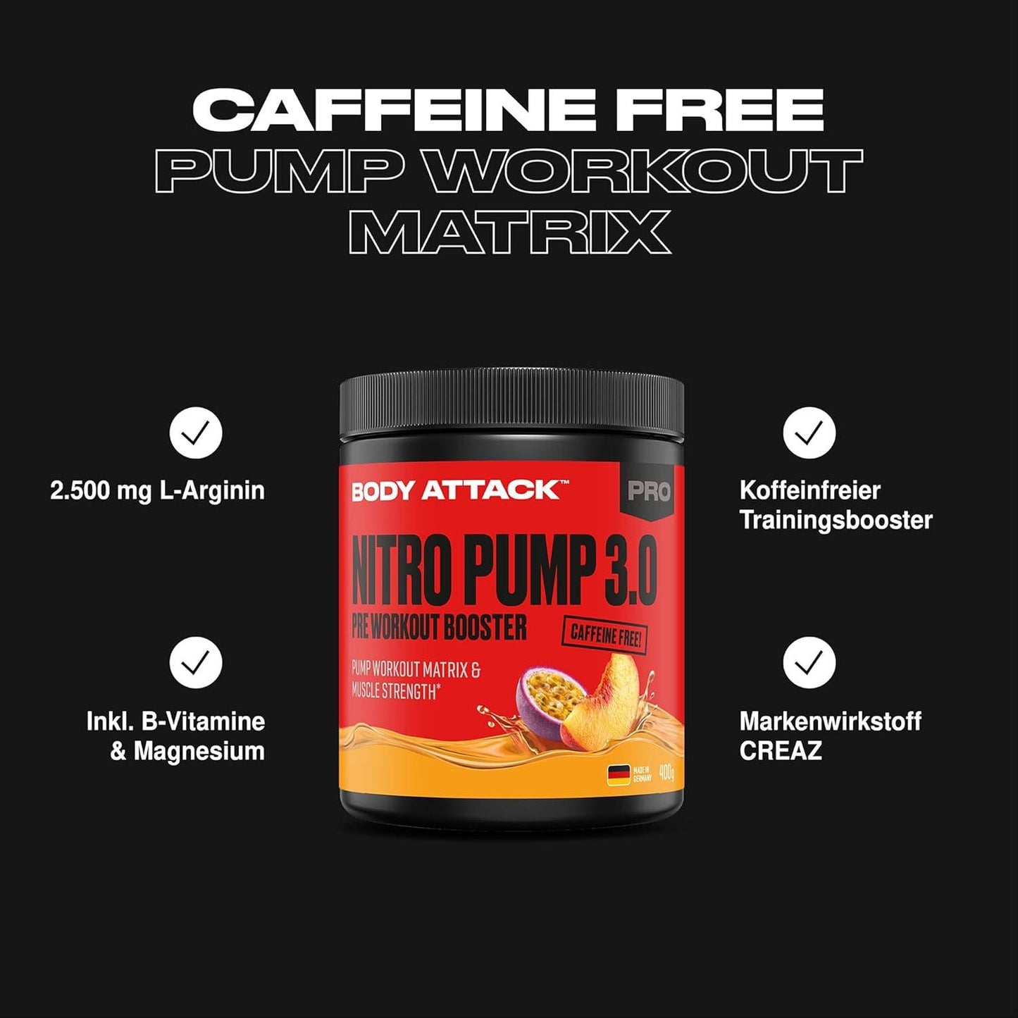 Body Attack Nitro Pump 3.0, 400 g, , 400g, , - urmax