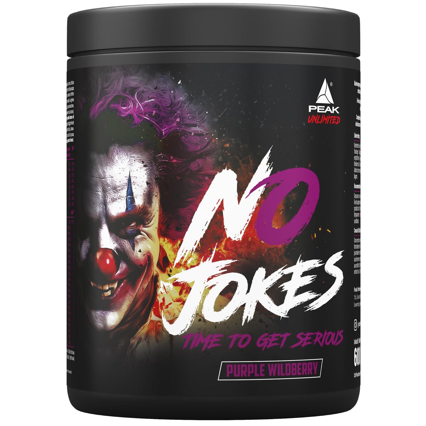 PEAK No Jokes - 600g | Концентриран Pre Workout Booster с L-Citrullin, L-Arginin HCl, Кофеин и Beta-Alanin за напомпаност, фокус и експлозивна енергия | Веган | Различни вкусове - urmax