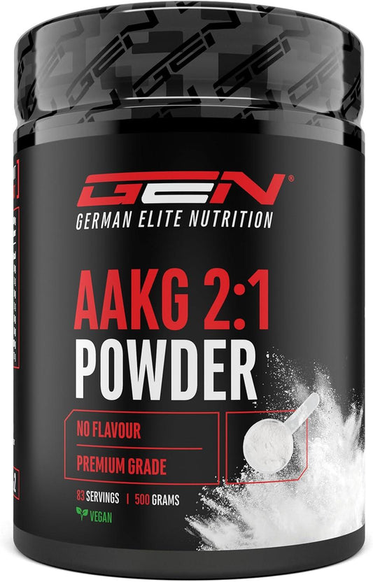 AAKG - 500 g - L-Arginin-Alpha-Ketoglutarat (2:1) - Optimale Löslichkeit - Laborgeprüft - Vegan - Reines Pulver ohne Zusätze - Premium Arginin Aminosäure - German Elite Nutrition - urmax