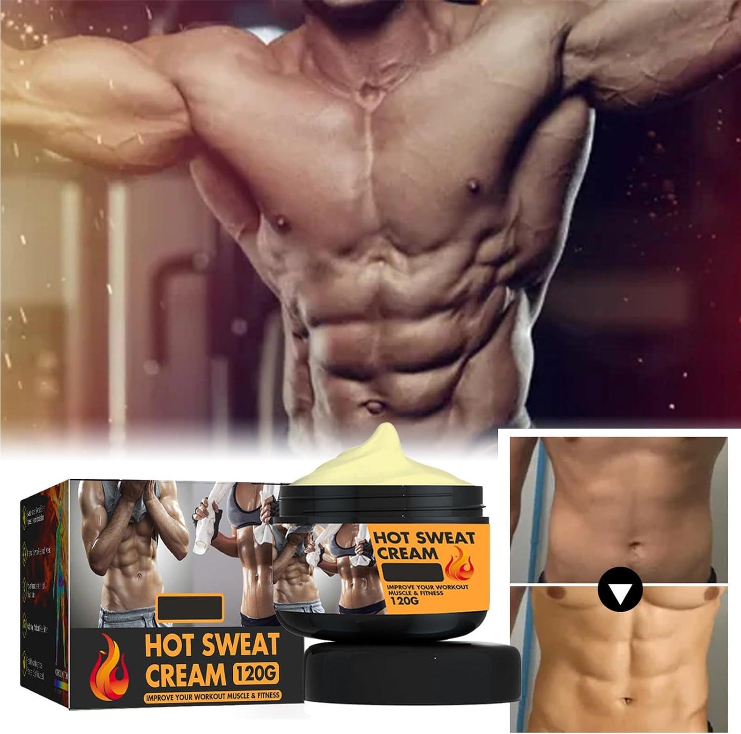 Belly Cream,Belly Fat Away Cream,Abdominal Muscle Cream,Fat Burner Hot Cream,Belly Fat Away Cream,Firming Muscle Slimming Cream,Firming Muscle Slimming Cream for Perfect Size Shapes 1PC - urmax