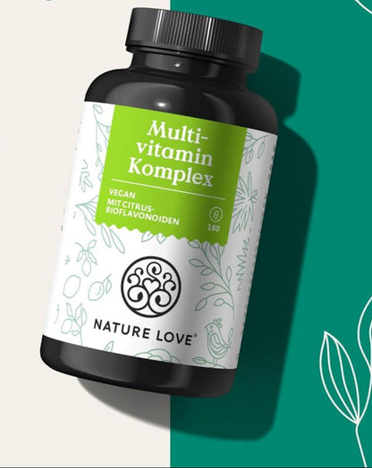 Multivitamin Komplex – 180 vegane Kapseln – Vitamine A-Z & Mineralstoffe – mit Grünteeextrakt und Citrus-Bioflavonoiden – hochdosiert und mit Bioaktiv-Formen – laborgeprüft, ohne unnötige Zusätze - urmax