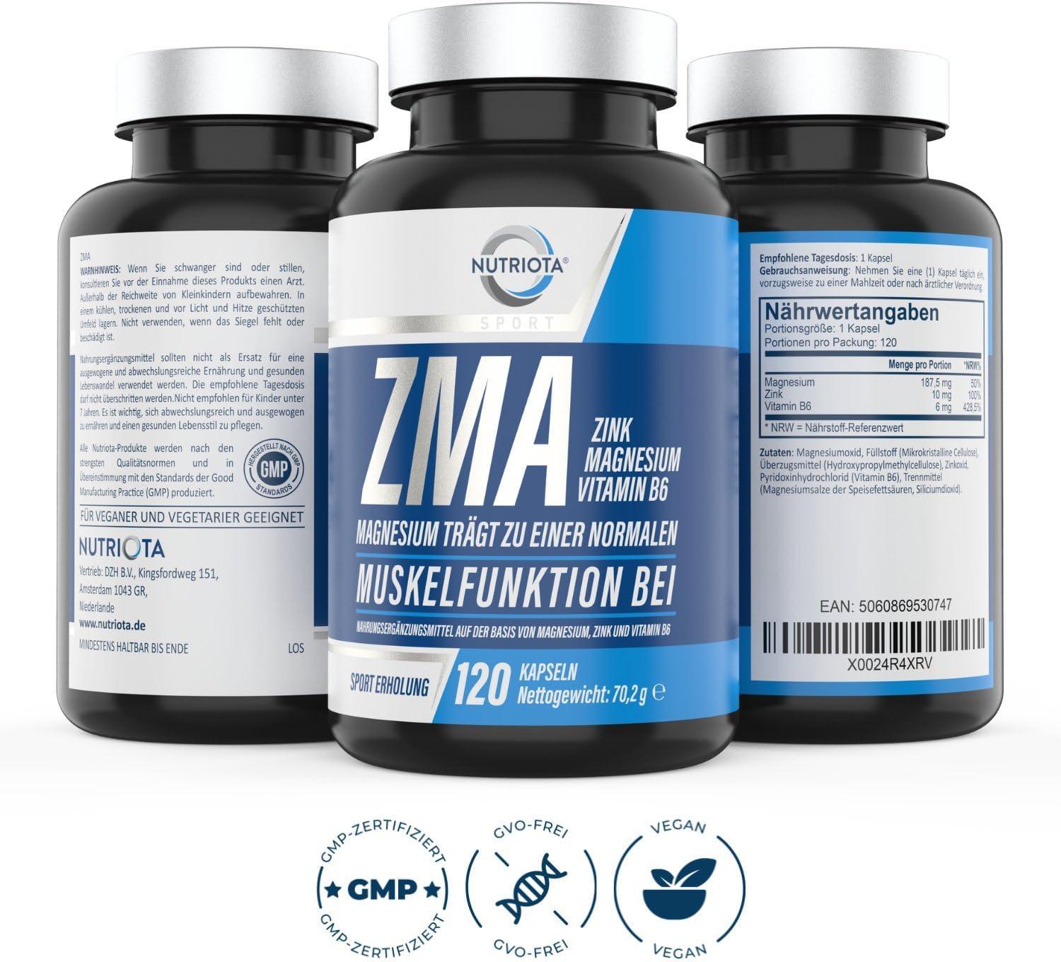 🔥 Nutriota ZMA Max – 120 Капсули | Високодозирана Формула с Цинк, Магнезий и Витамин B6 | Мускулно Възстановяване, По-Добър Сън и Подкрепа за Имунната Система 🏆 ЕНЕРГИЯ, СИЛА И ВЪЗСТАНОВЯВАНЕ – ВСИЧКО В ЕДНА КАПСУЛА! - urmax