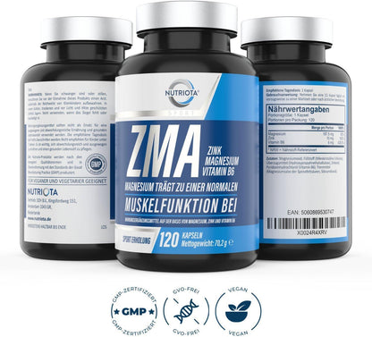 🔥 Nutriota ZMA Max – 120 Капсули | Високодозирана Формула с Цинк, Магнезий и Витамин B6 | Мускулно Възстановяване, По-Добър Сън и Подкрепа за Имунната Система 🏆 ЕНЕРГИЯ, СИЛА И ВЪЗСТАНОВЯВАНЕ – ВСИЧКО В ЕДНА КАПСУЛА! - urmax