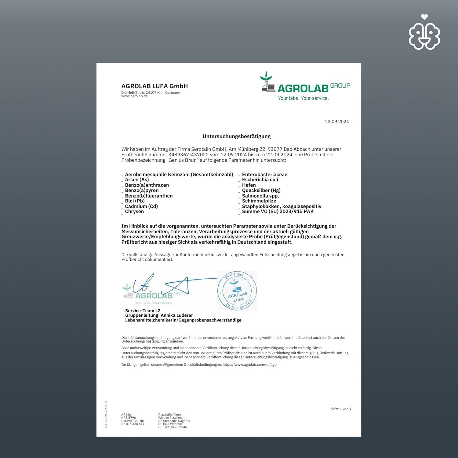 serotalin® GENIUS BRAIN KAPSELN | Mit +CDP-Cholin +L-Tyrosin +Vitamin B6 +Vitamin B12 | 60 vegane Kapseln - urmax